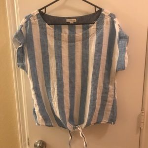 LL Bean Striped linen top